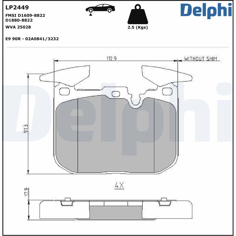 Placute frana DELPHI LP2449