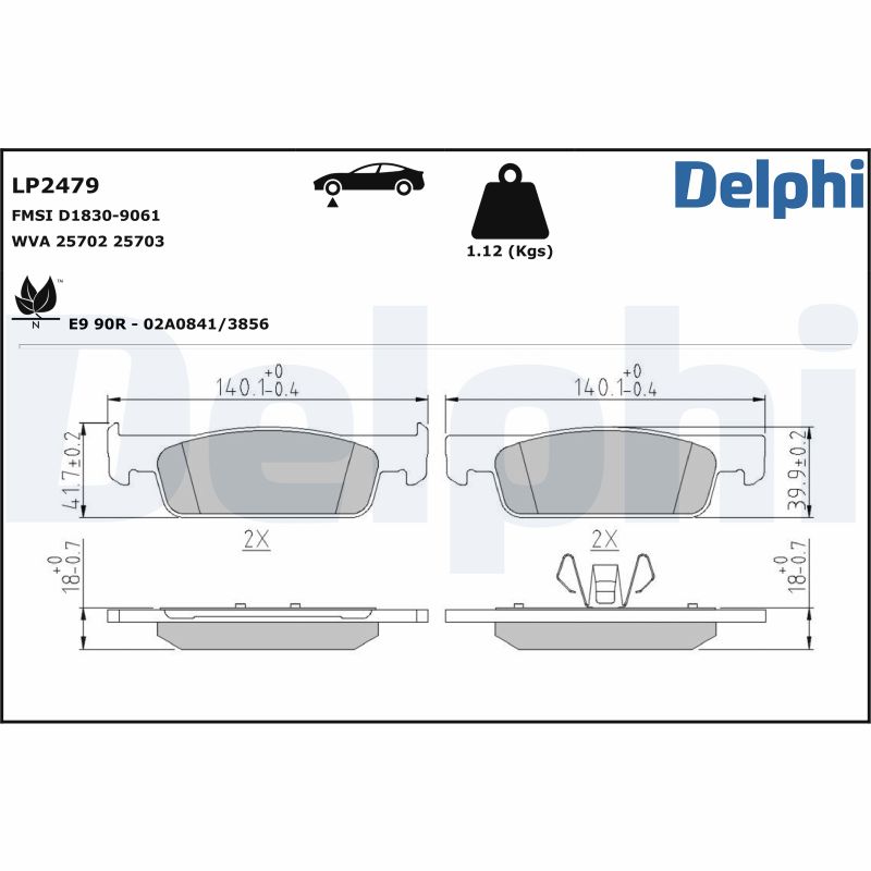 Placute frana DELPHI LP2479