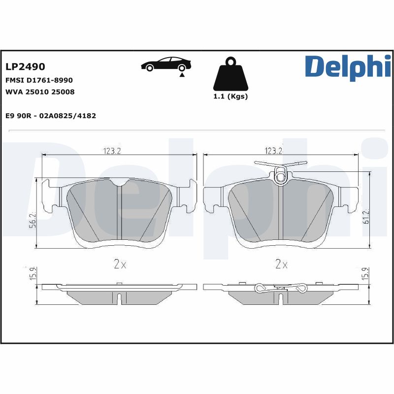 Placute frana DELPHI LP2490