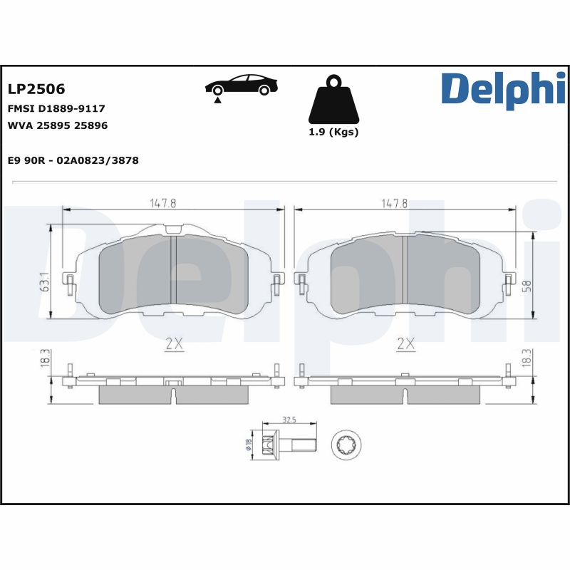 Placute frana DELPHI LP2506