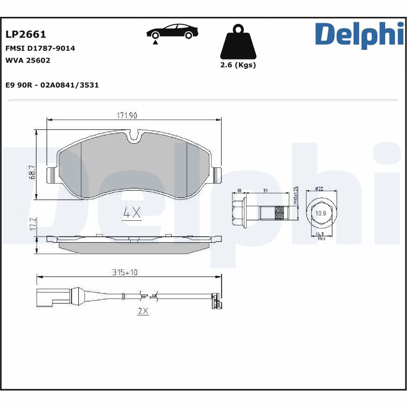 Placute frana DELPHI LP2661
