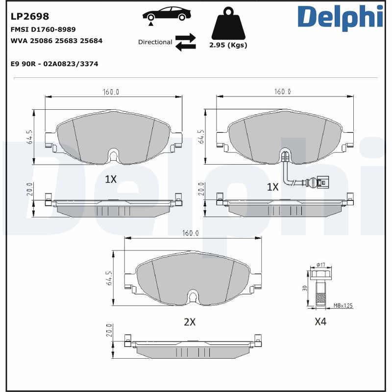 Placute frana DELPHI LP2698