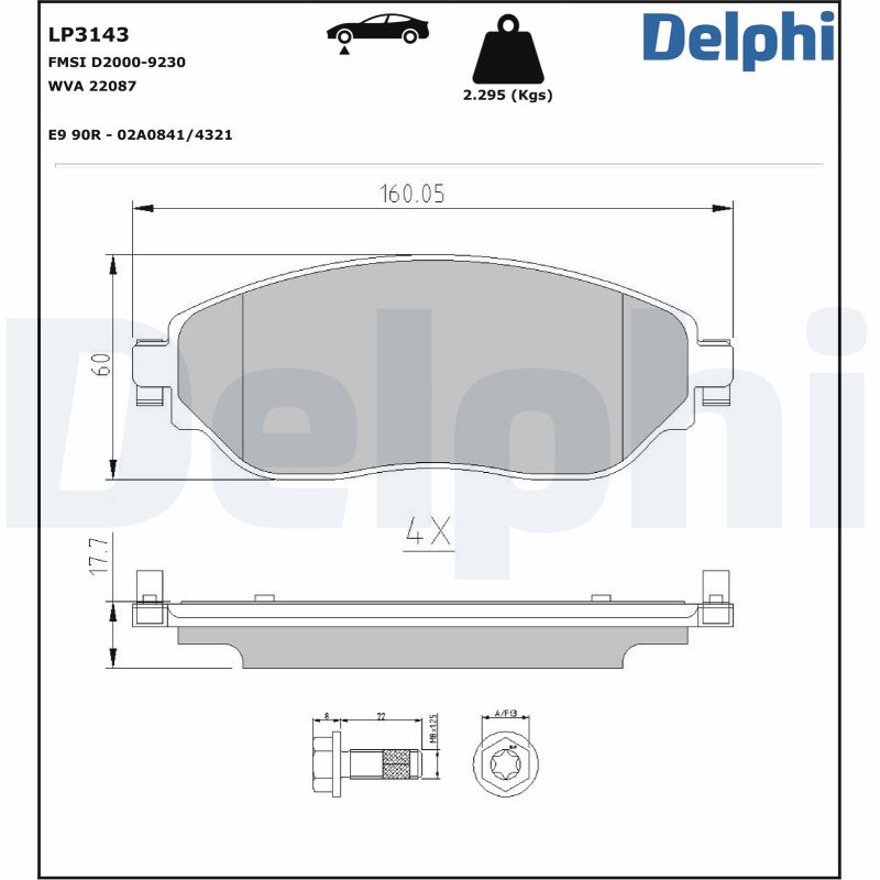 Placute frana DELPHI LP3143