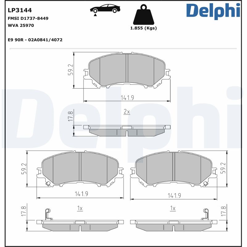 Placute frana DELPHI LP3144