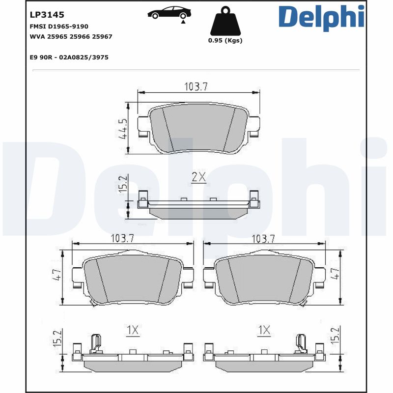 Placute frana DELPHI LP3145