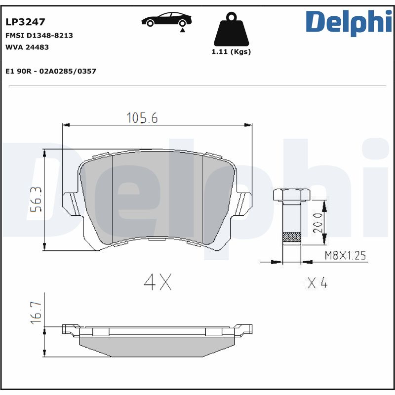 Placute frana DELPHI LP3247