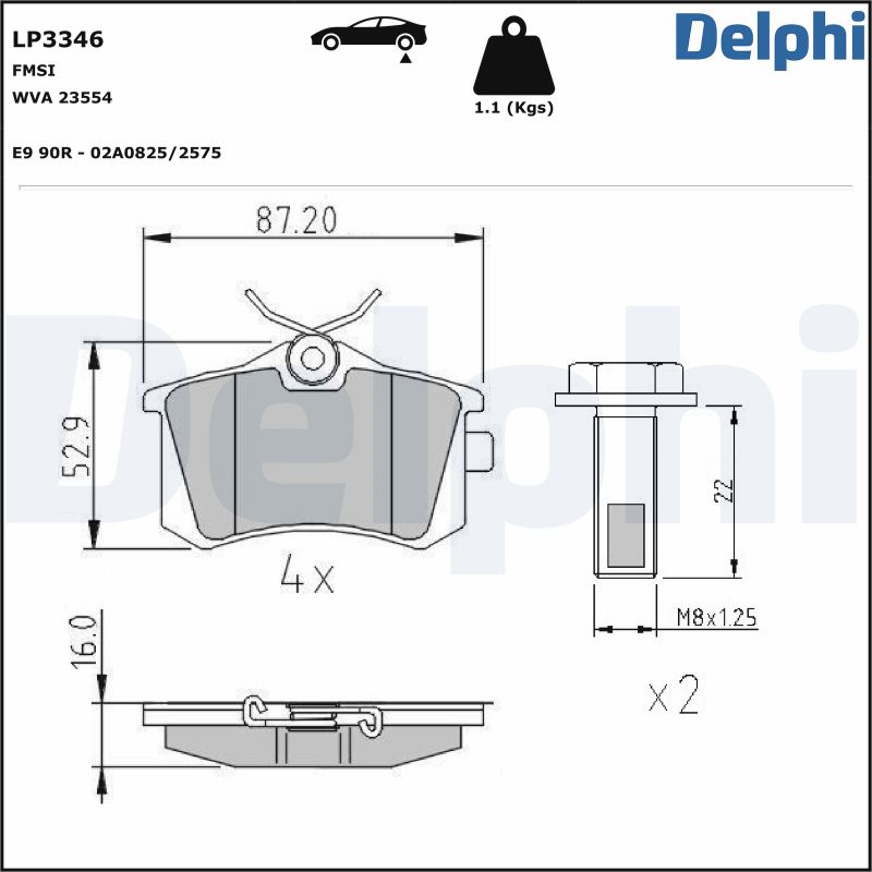 Placute frana DELPHI LP3346