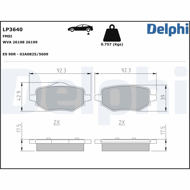 Placute frana DELPHI LP3640
