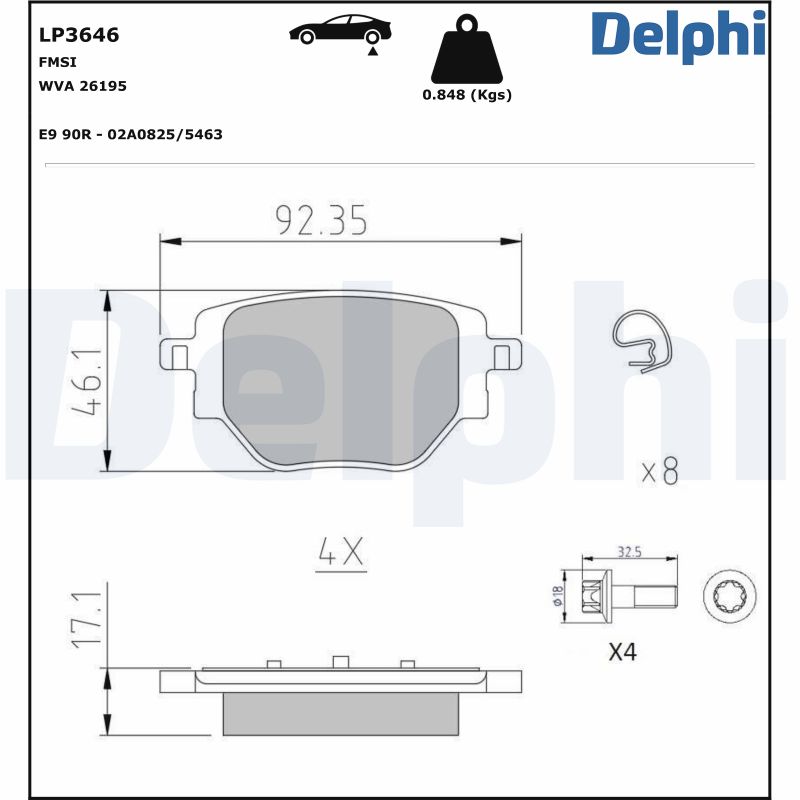 Placute frana DELPHI LP3646