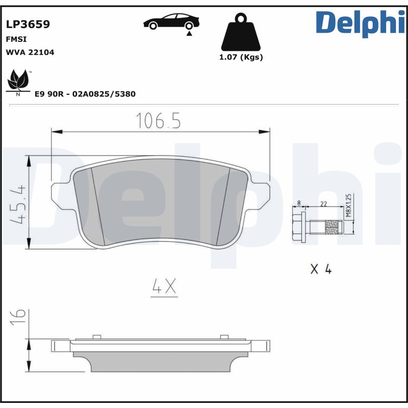 Placute frana DELPHI LP3659