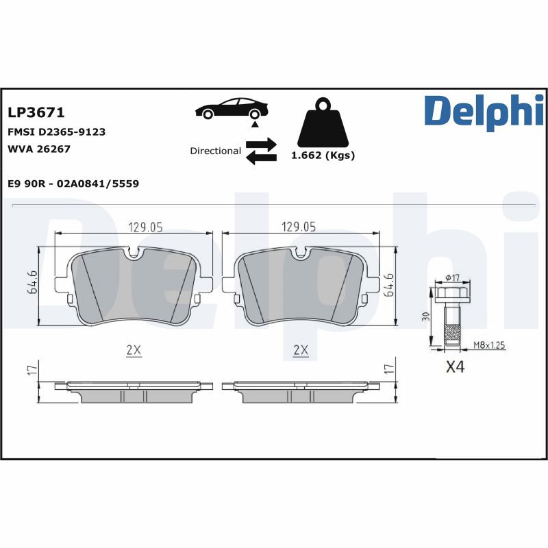 Placute frana DELPHI LP3671