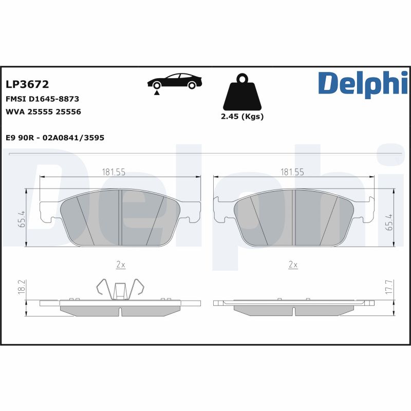 Placute frana DELPHI LP3672