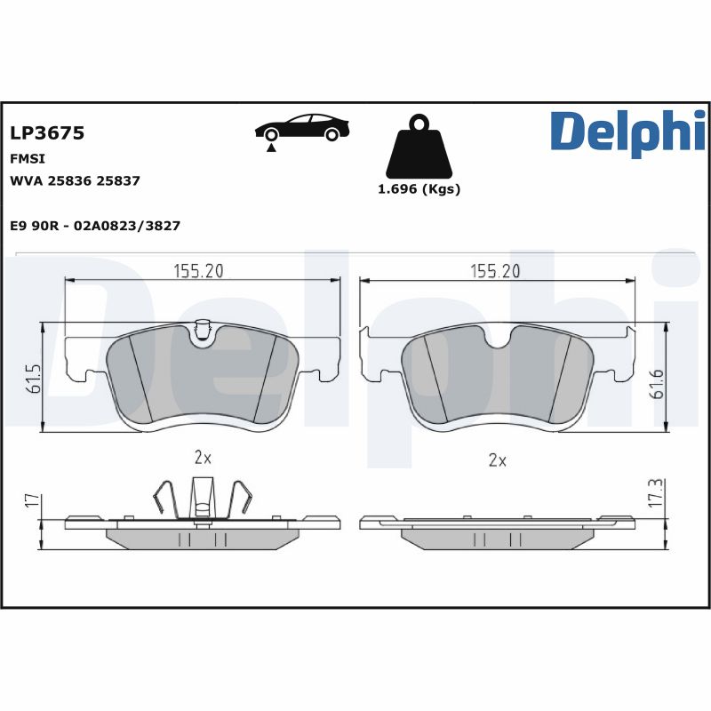 Placute frana DELPHI LP3675