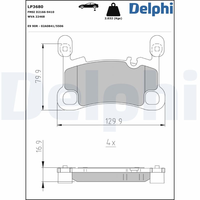 Placute frana DELPHI LP3680