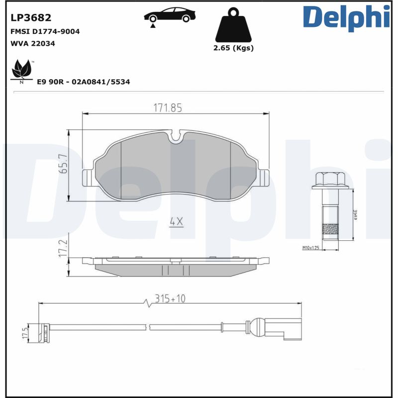 Placute frana DELPHI LP3682
