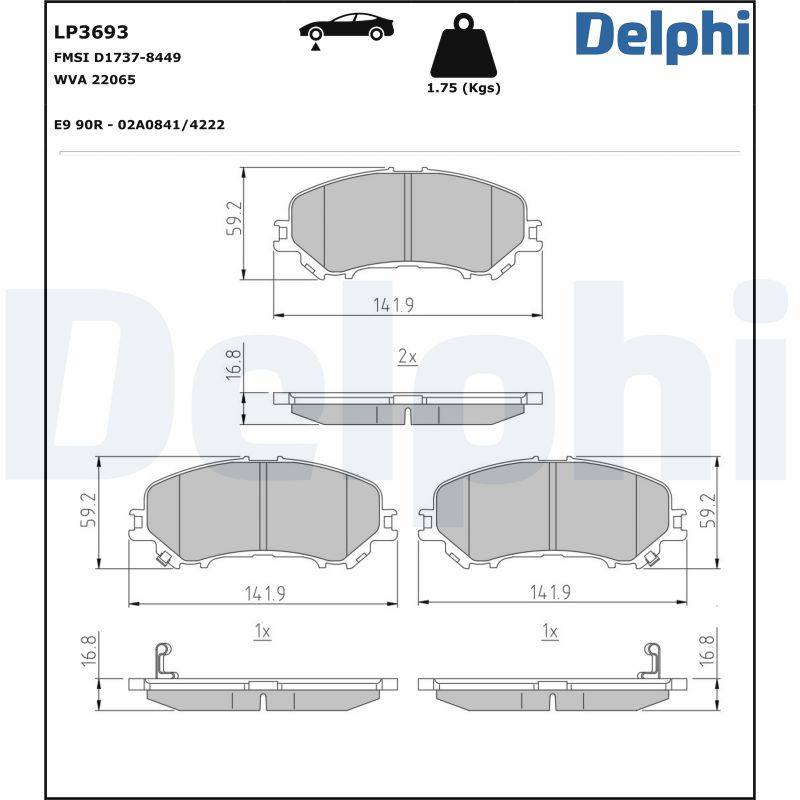 Placute frana DELPHI LP3693