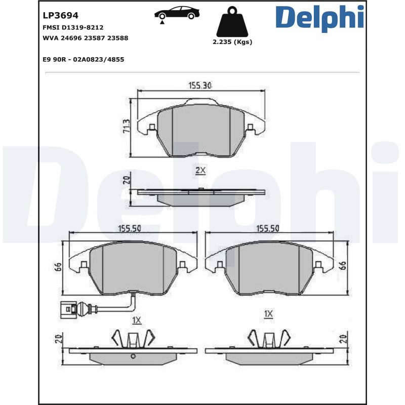 Placute frana DELPHI LP3694