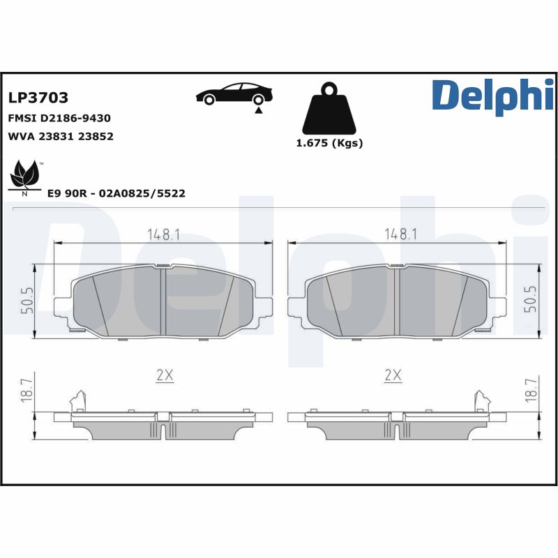 Placute frana DELPHI LP3703