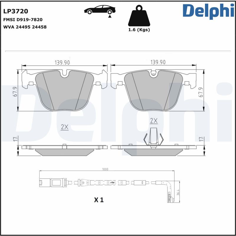 Placute frana DELPHI LP3720