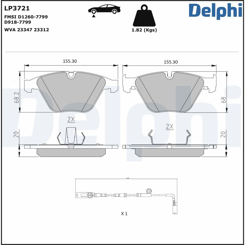 Placute frana DELPHI LP3721