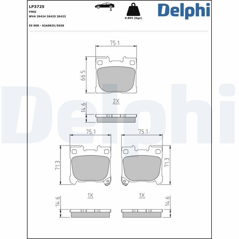 Placute frana DELPHI LP3725