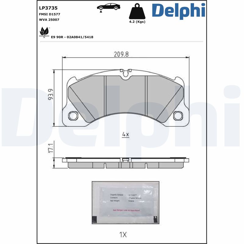 Placute frana DELPHI LP3735