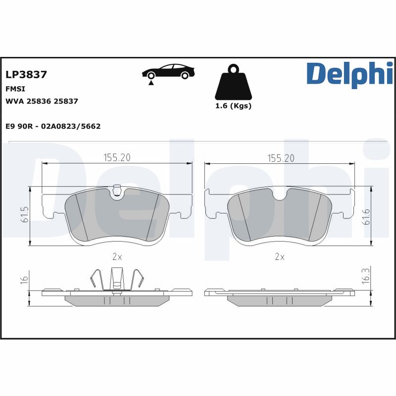 Placute frana DELPHI LP3837