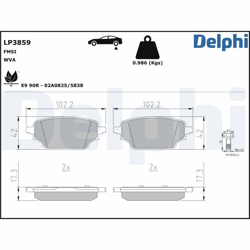 Placute frana DELPHI LP3859