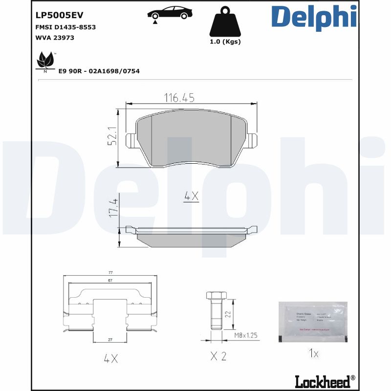 Placute frana DELPHI LP5005EV