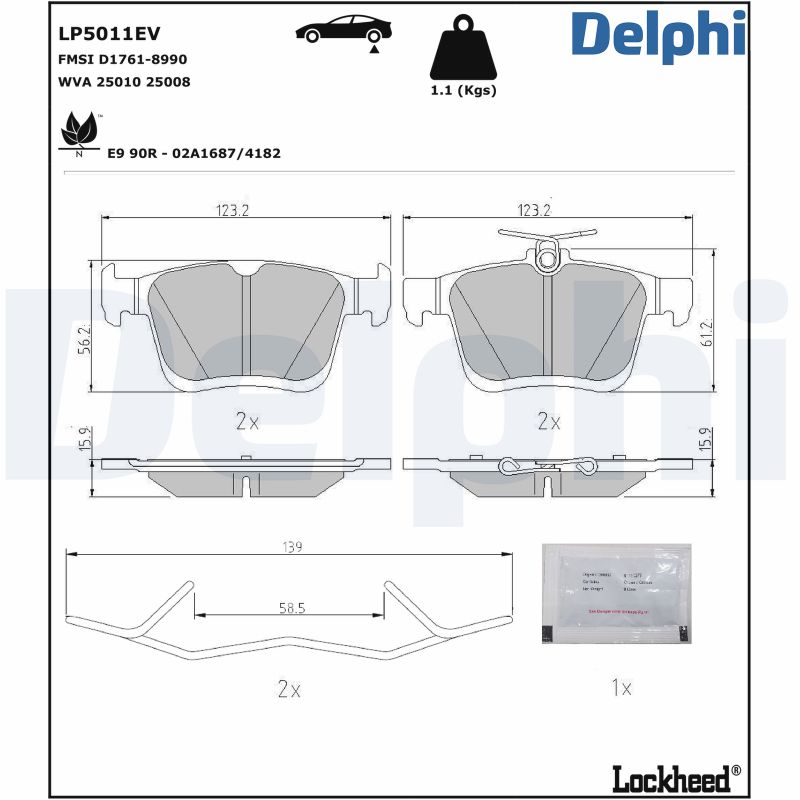 Placute frana DELPHI LP5011EV