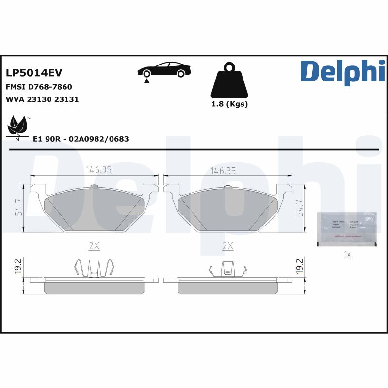 Placute frana DELPHI LP5014EV