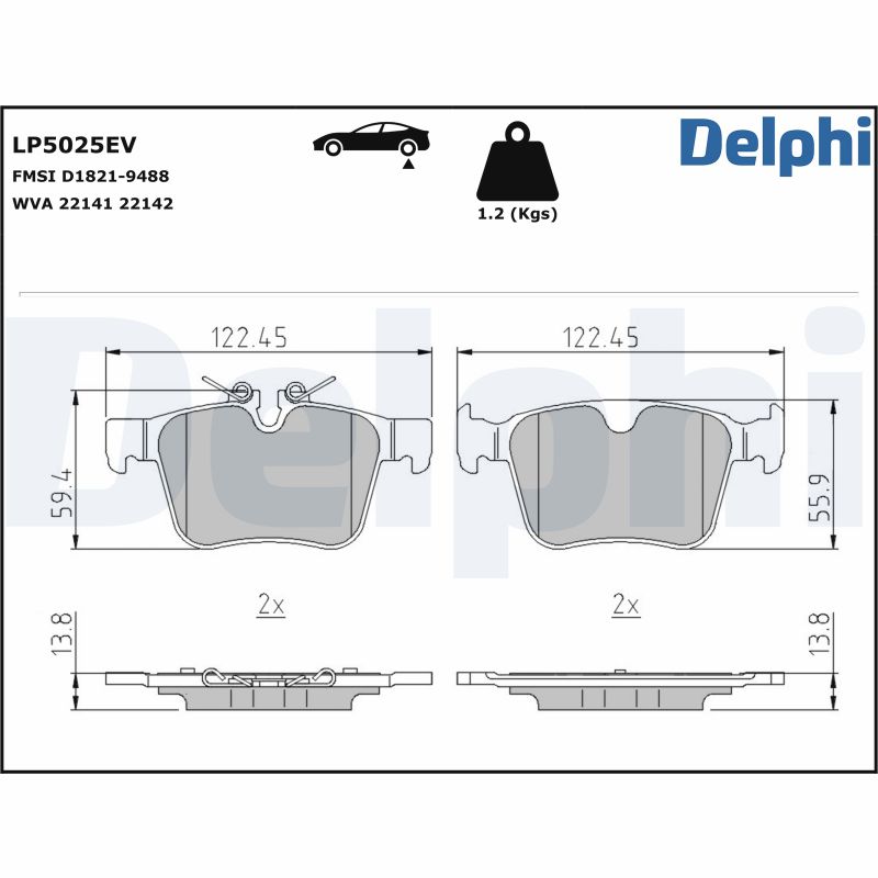 Placute frana DELPHI LP5025EV