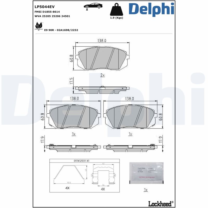 Placute frana DELPHI LP5044EV