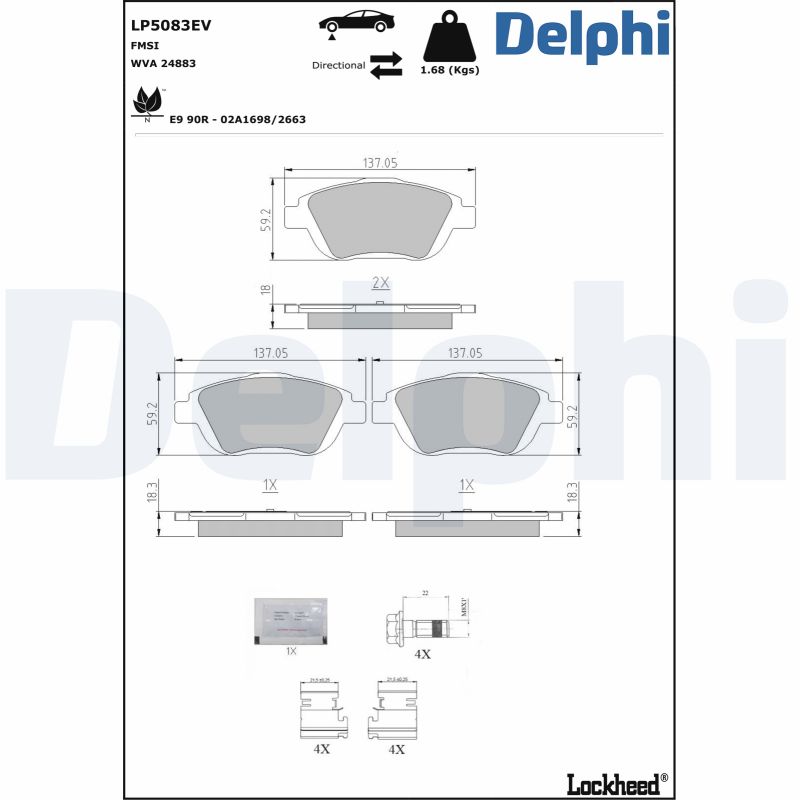 Placute frana DELPHI LP5083EV
