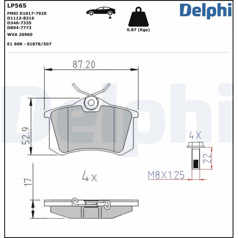 Placute frana DELPHI LP565