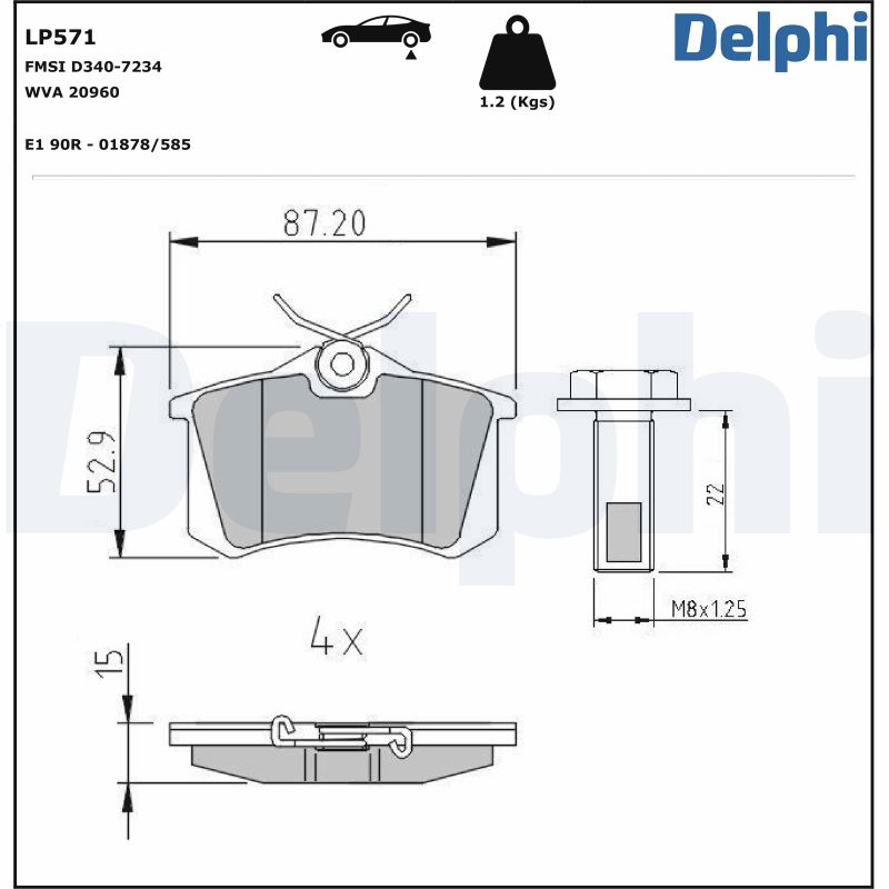Placute frana DELPHI LP571