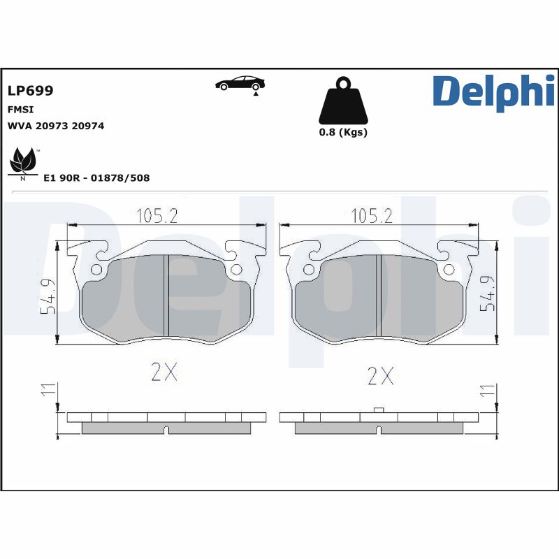Placute frana DELPHI LP699