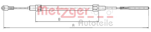 Cablu frana de parcare METZGER 10.4135