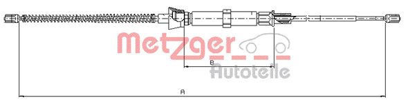 Cablu frana de parcare METZGER 10.9032