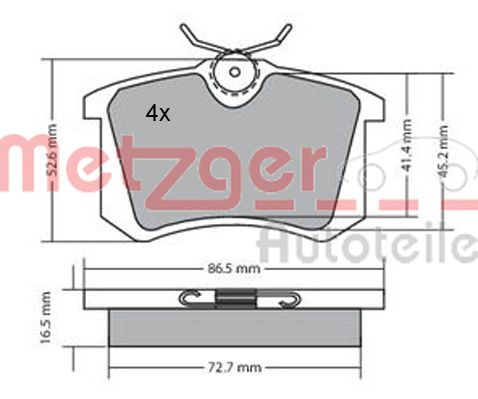 Placute frana METZGER 1170039
