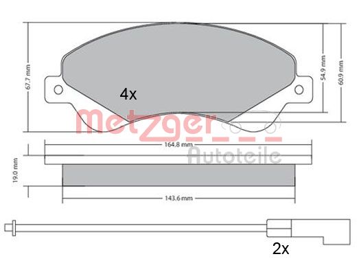 Placute frana METZGER 1170146