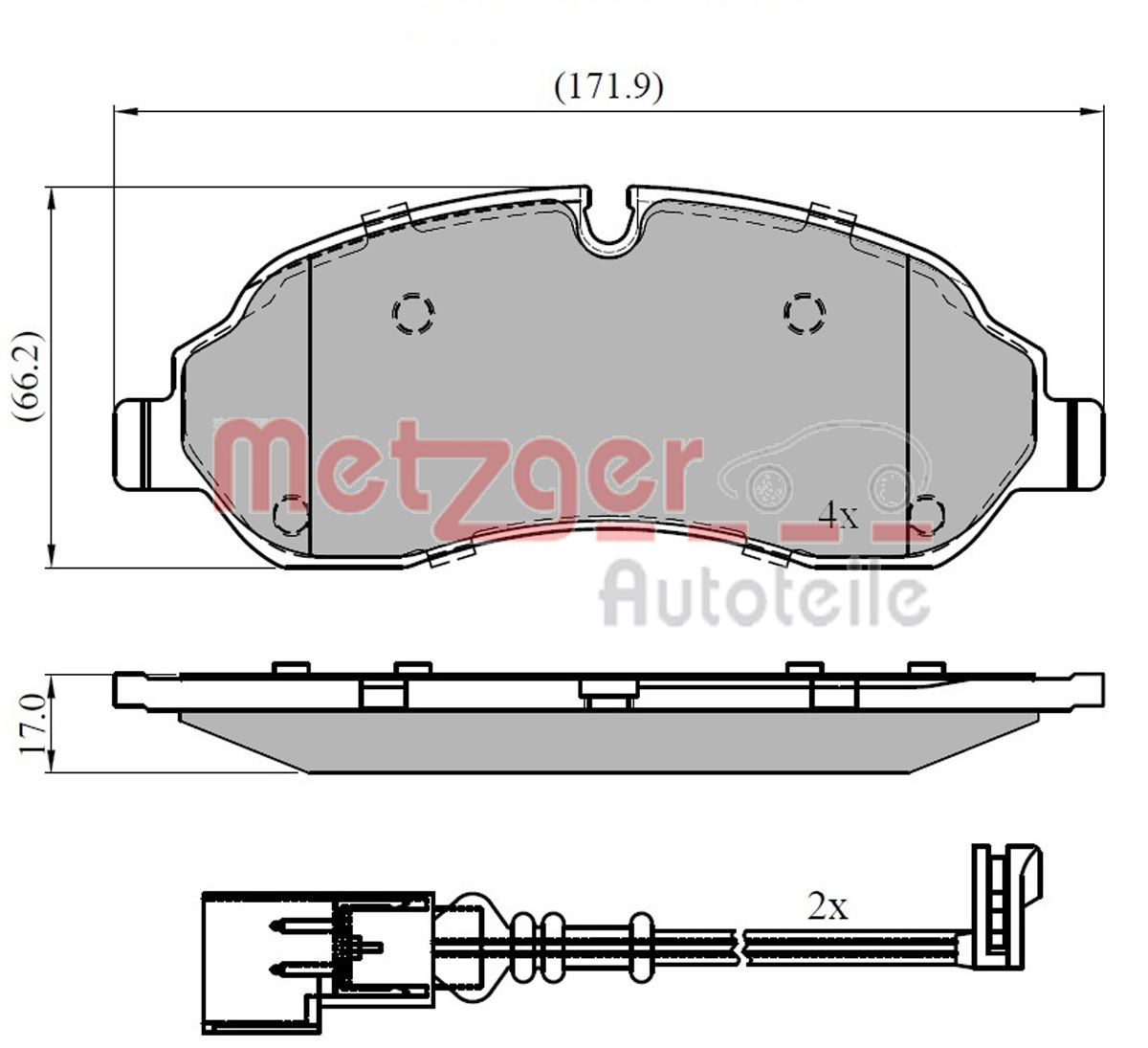 Placute frana METZGER 1170814