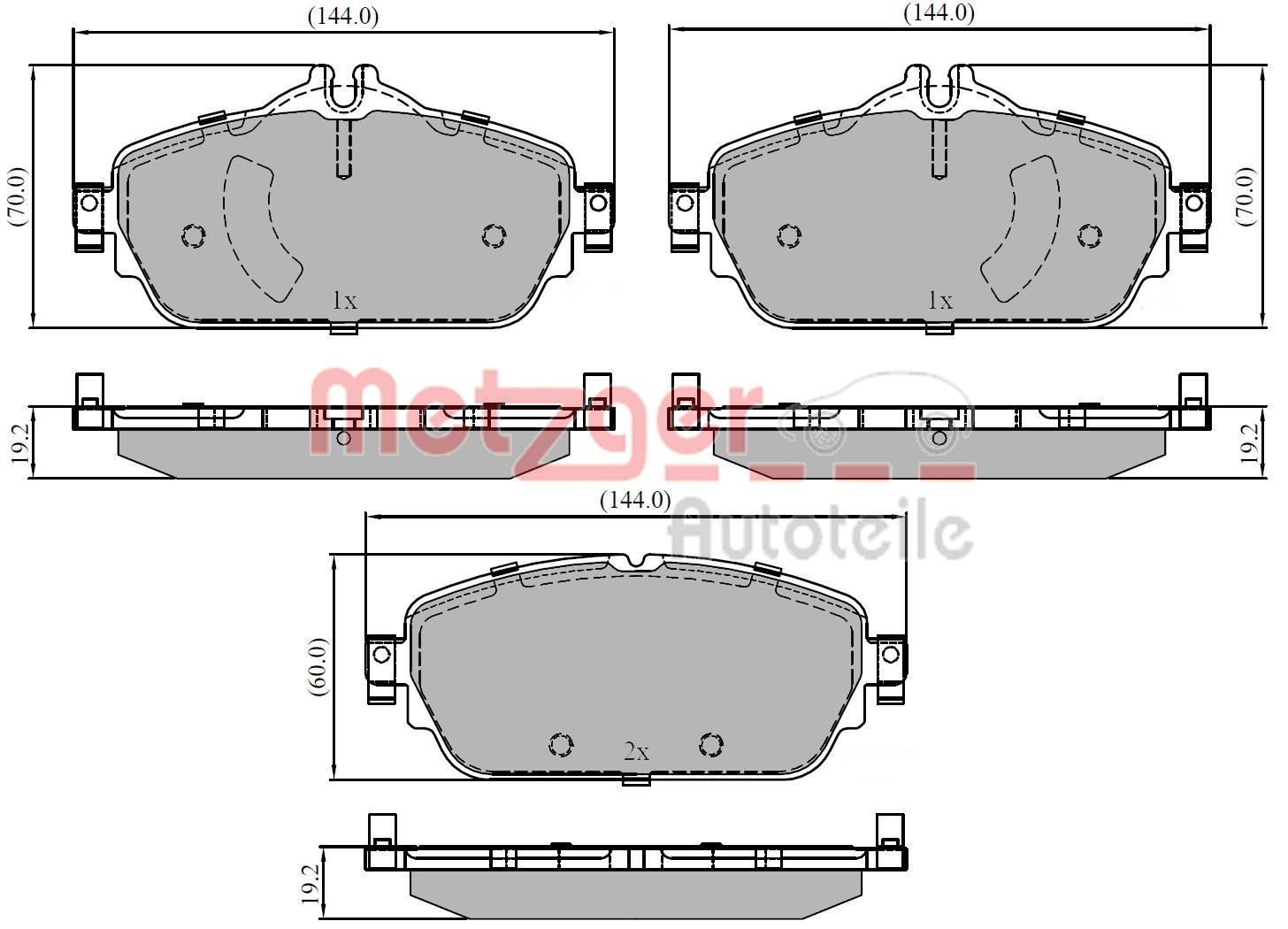 Placute frana METZGER 1170853
