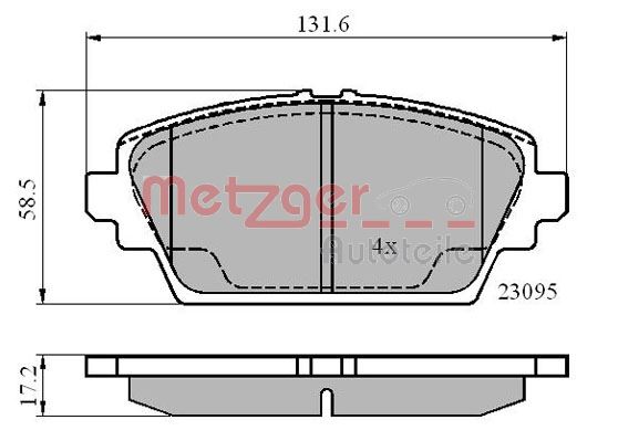 Placute frana METZGER 1170870