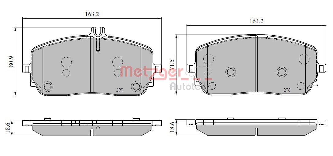 Placute frana METZGER 1170956