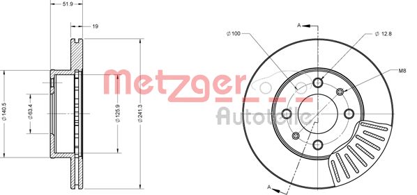 Disc frana METZGER 6110618