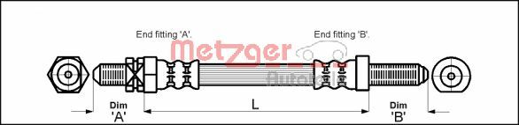 Furtun frana METZGER 4112103