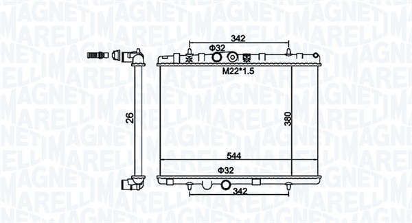 Radiator racire motor MAGNETI MARELLI 350213156100