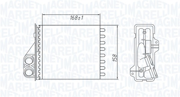 Schimbator caldura incalzire habitaclu MAGNETI MARELLI 350218479000