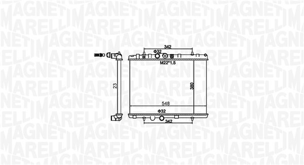 Radiator racire motor MAGNETI MARELLI 350213156100